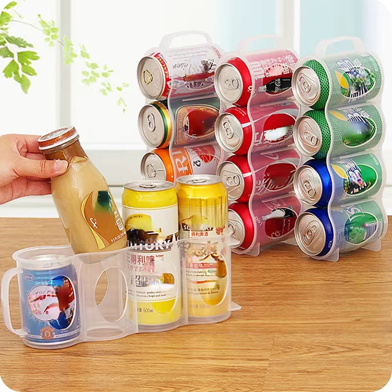 1 Pc Beer/Soda Drink Storage Box Kitchen Fridge Bottle Holder Fridge Refrigeration Storage Organizer Rack Shelf